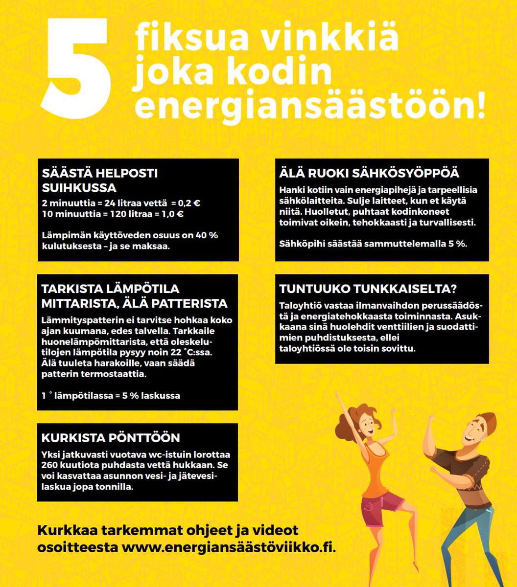 vsvyhtiot's tweet photo. Käynnissä on @MotivanESV  #Energiansäästöviikko. Kerää 5 fiksua vinkkiä joka kodin energian säästöön! https://t.co/wVrVNMRfra