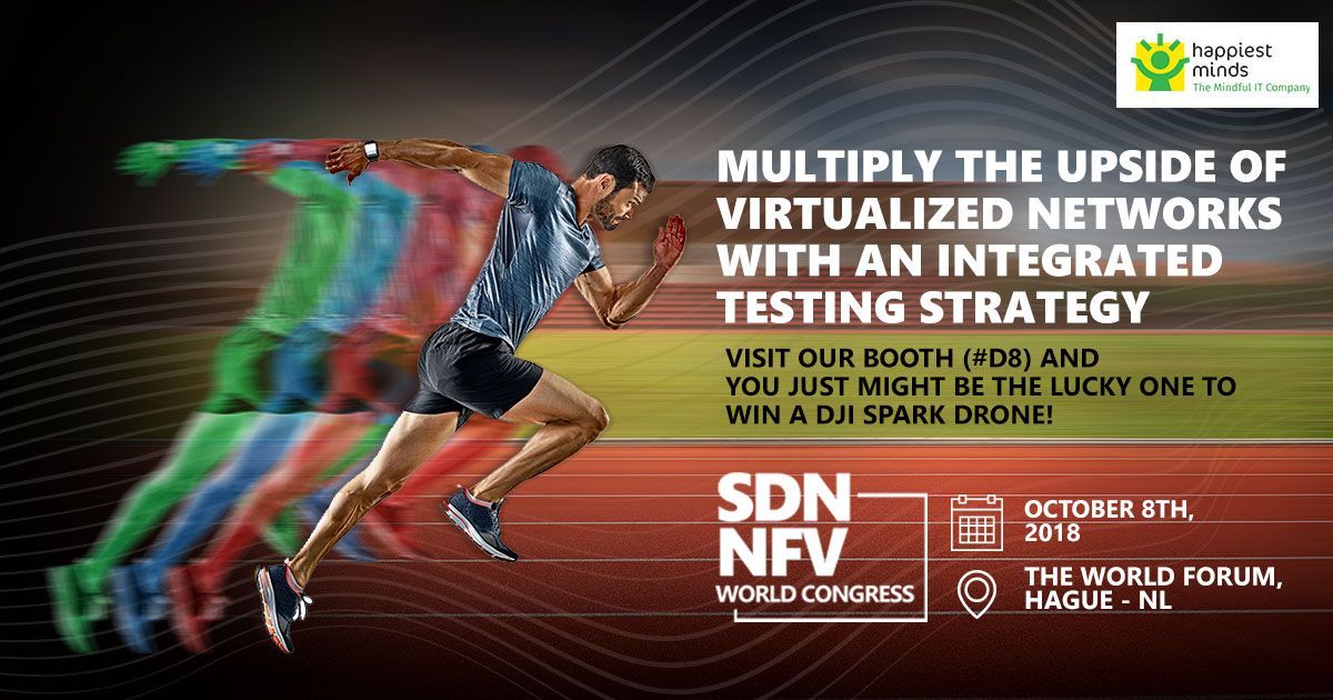 HappiestMinds's tweet photo. An integrated testing approach is the bedrock of a smooth and successful SDN and NFV rollout. Visit us at Booth #D8 to find out how we can help you with our comprehensive SDN and NFV test frameworks.

#SDN #NFV #IntegratedTesting #Layer123 #MEC https://t.co/6Ru9naAjoD