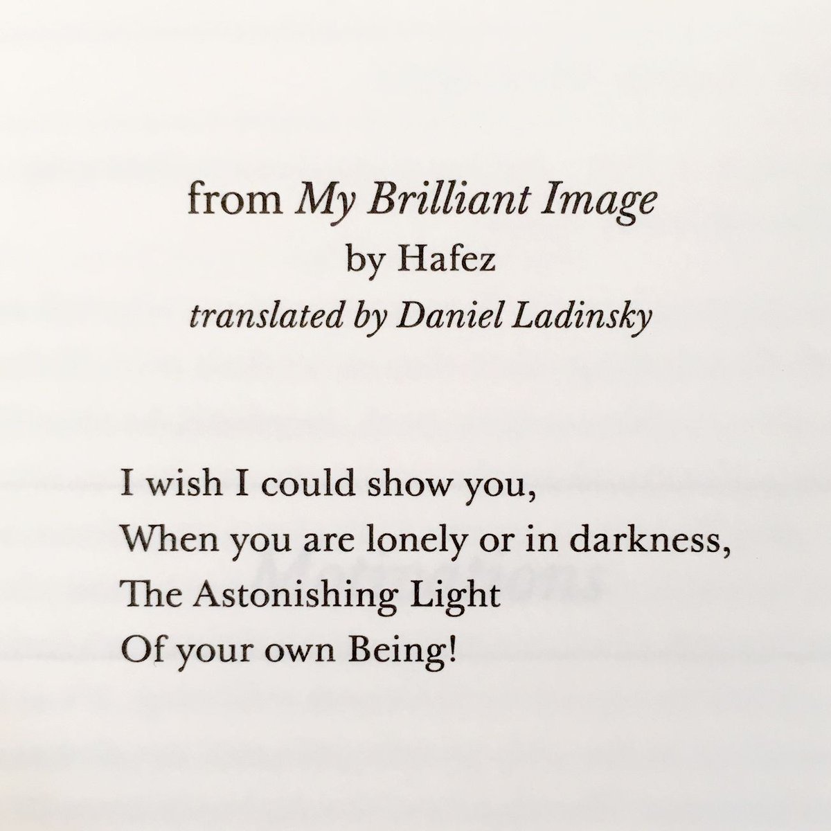 National Poetry Day (@poetrydayuk) on Twitter photo Taken from <a href="/Poetry_Pharmacy/">The Poetry Pharmacy</a> in honour of #WorldMentalHealthDay, 'My Brilliant Image' by Hafez, translated by Daniel Ladinsky. <a href="/mentalhealth/">Mental Health Foundation</a> #tellmethetruthaboutlife Taken from <a href="/Poetry_Pharmacy/">The Poetry Pharmacy</a> in honour of #WorldMentalHealthDay, 'My Brilliant Image' by Hafez, translated by Daniel Ladinsky. <a href="/mentalhealth/">Mental Health Foundation</a> #tellmethetruthaboutlife