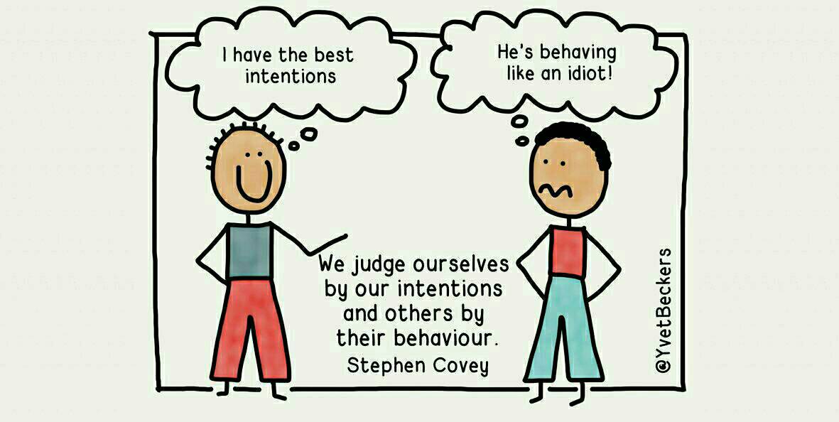 Uitdaging voor vandaag: verplaats je eens in de intenties van mensen om je heen. Hoe? Vráág er gewoon eens naar!