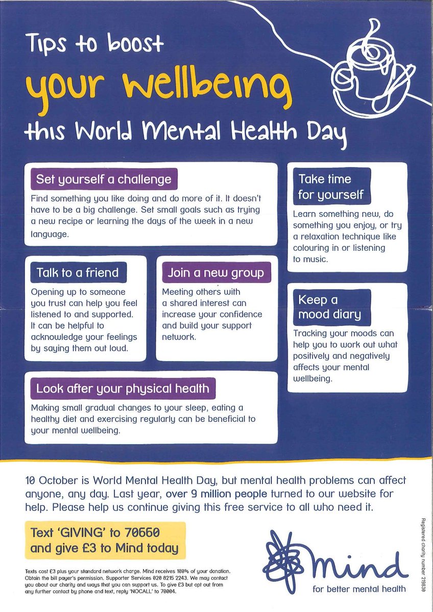 reprosentative's tweet photo. Take a moment today to thing about your own resilience and mental health 
As well as asking someone you know about their own mental health https://t.co/LHNj77nyoV