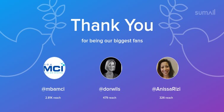 Our biggest fans this week: @mbamci, <a href="/dorwils/">Dorota Wilson</a>, <a href="/AnissaRizi/">Anissa</a>. Thank you! via sumall.com/thankyou?utm_s…