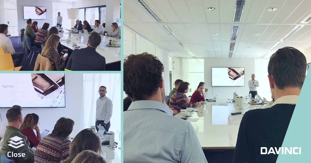 Productontwikkeling 2.0 bij #Davinci. Samen met Nationale Nederlanden, Vesting Finance, RNHB, CMIS en SVn sparren over de doorontwikkeling van onze #Close suite. Prachtig voorbeeld van #cocreatie.