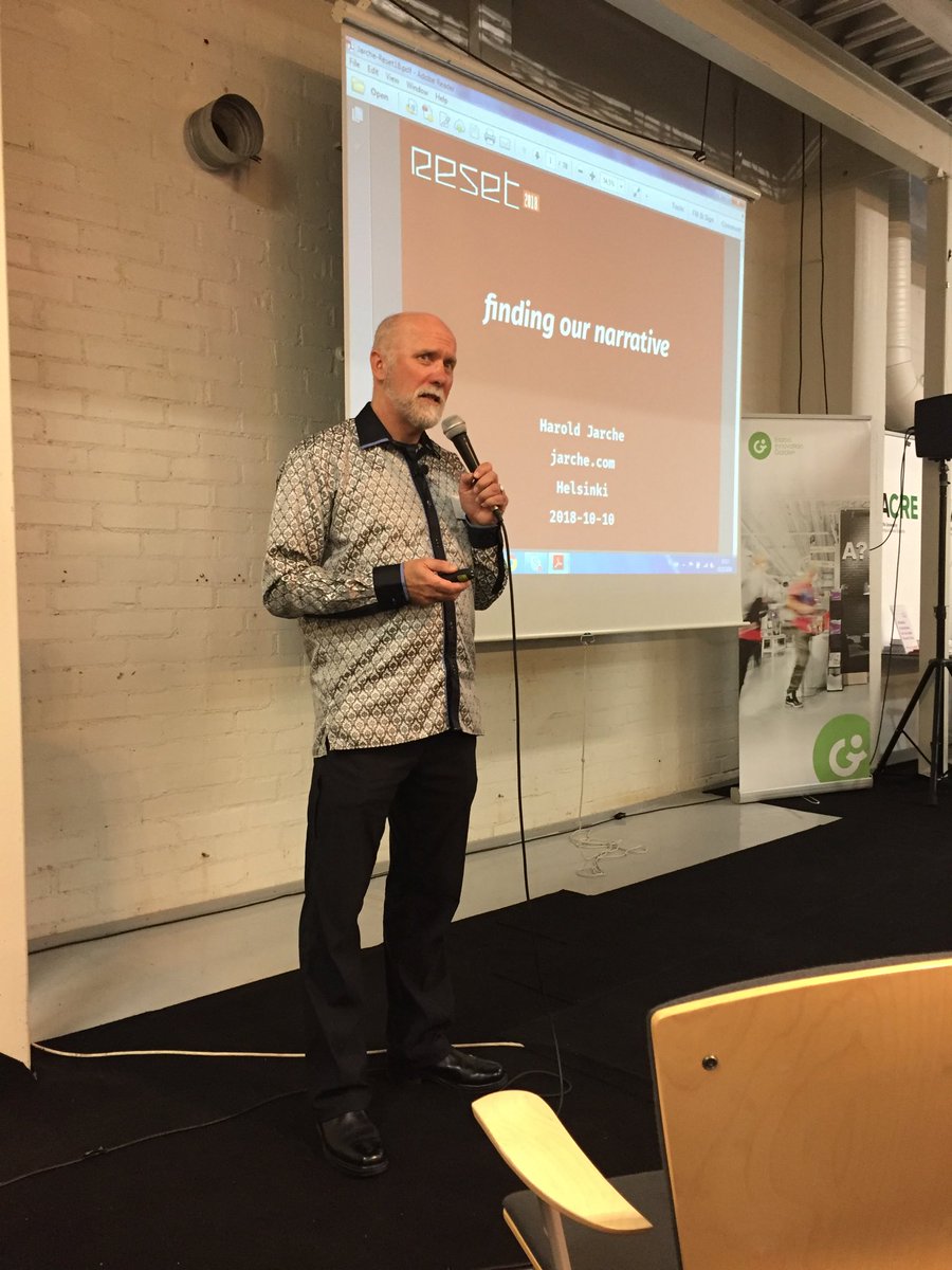 LaKotipelto's tweet photo. @hjarche starting our #collaborative and thus #transformative journey of #sensemaking on the way to the #future #Reset2018fi at #kokeiluviikko #yhdessä https://t.co/KHdLEAb63V