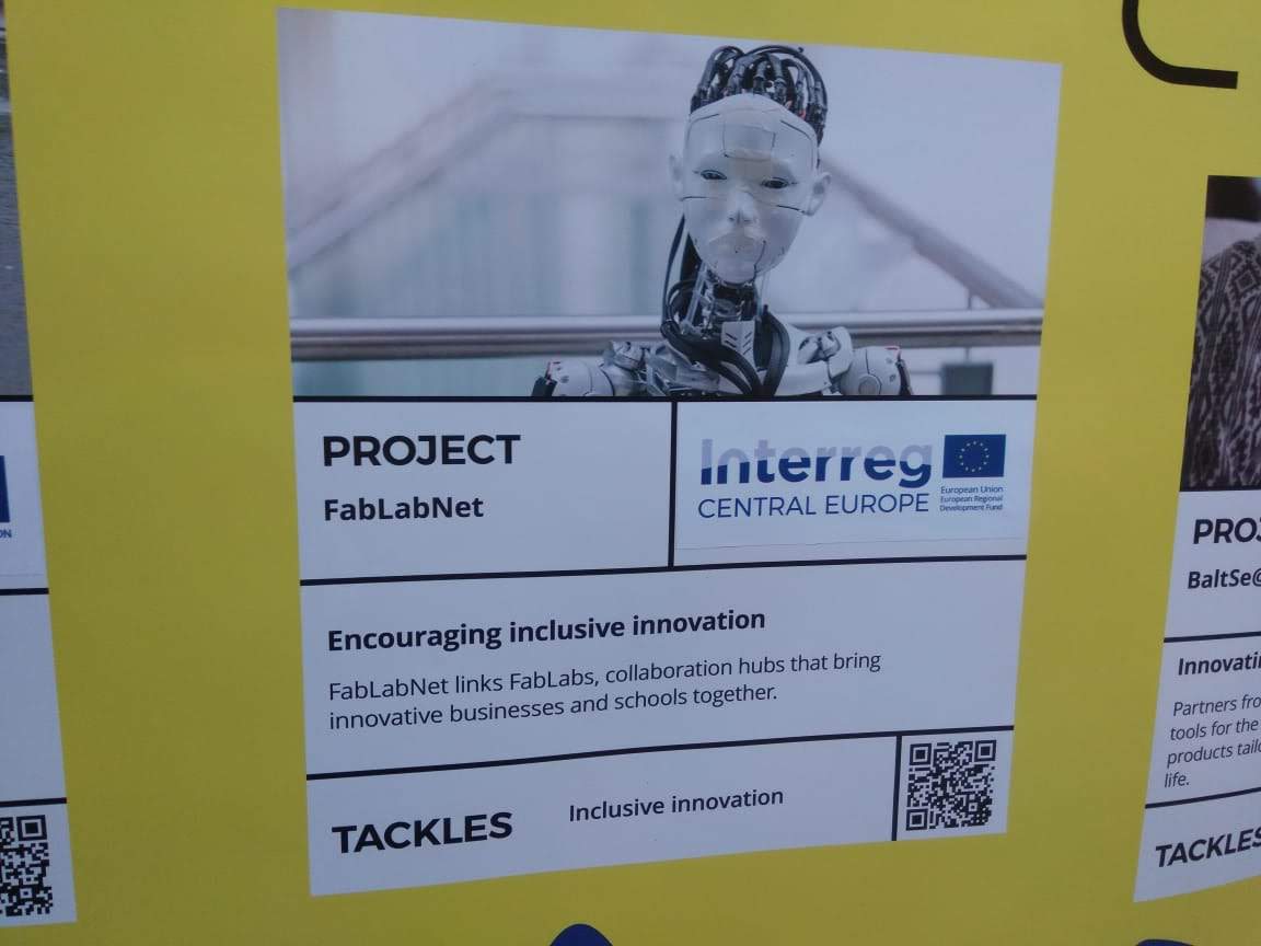 fablabnet's tweet photo. And here we are pitching FabLabNet #EURegionsweek! #Cooperationiscentral #InterregCE https://t.co/zxfeMXgAp9