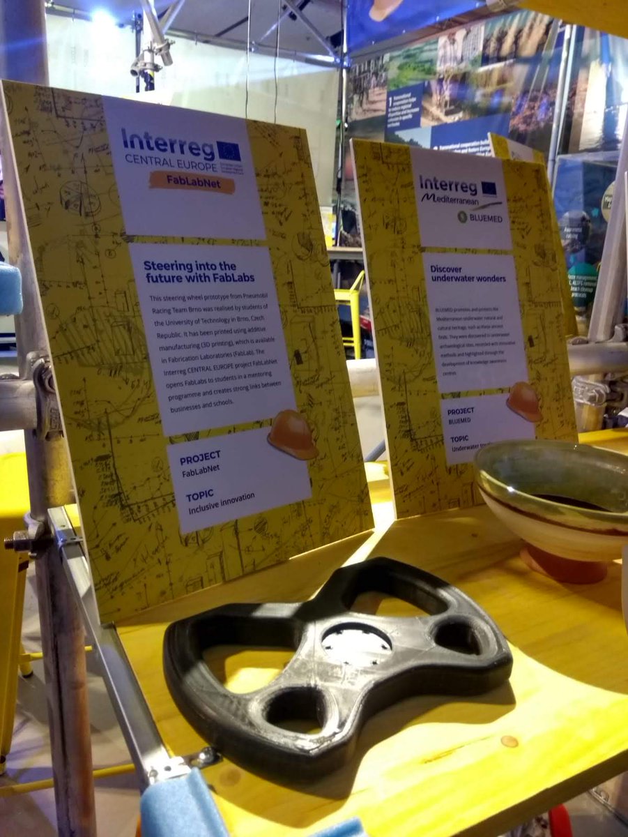 fablabnet's tweet photo. And here we are pitching FabLabNet #EURegionsweek! #Cooperationiscentral #InterregCE https://t.co/zxfeMXgAp9