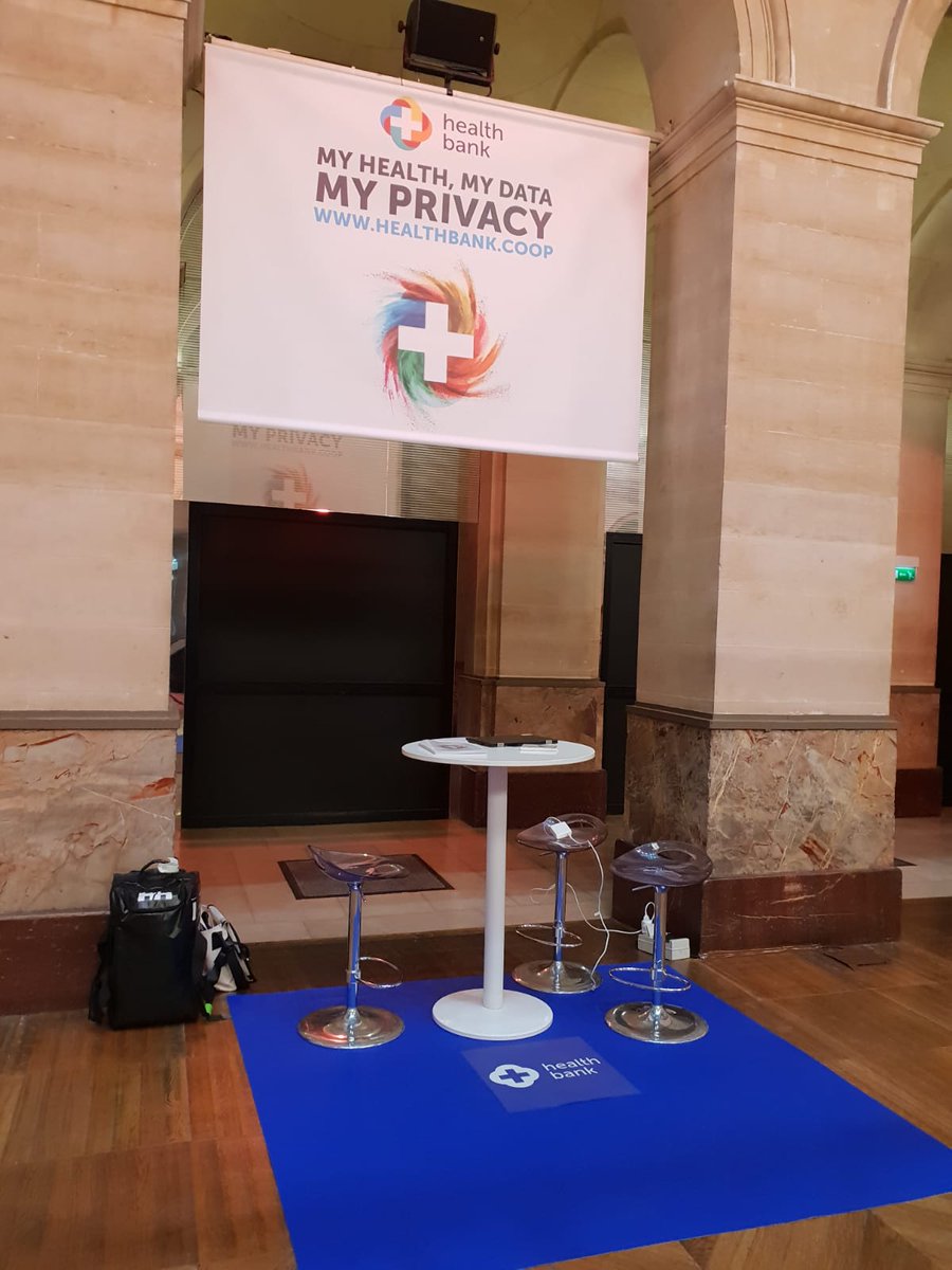 healthbankcoop's tweet photo. We're ready and looking forward to discussing with you today at @Blockchain_Day #BlockchainDay18 - find us at our booth in main hall, Le Nef, or join us at our pitch in the Grand Auditorium between 12:30 - 12:45! Meet our CEO @retoschegg & our Head of PM @uwediegel ๐#healthbank https://t.co/3t84U2ymca