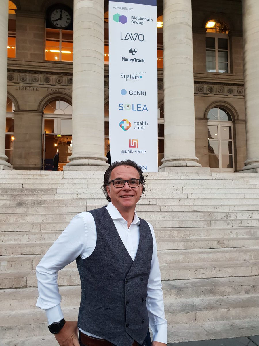 healthbankcoop's tweet photo. We're ready and looking forward to discussing with you today at @Blockchain_Day #BlockchainDay18 - find us at our booth in main hall, Le Nef, or join us at our pitch in the Grand Auditorium between 12:30 - 12:45! Meet our CEO @retoschegg & our Head of PM @uwediegel ๐#healthbank https://t.co/3t84U2ymca