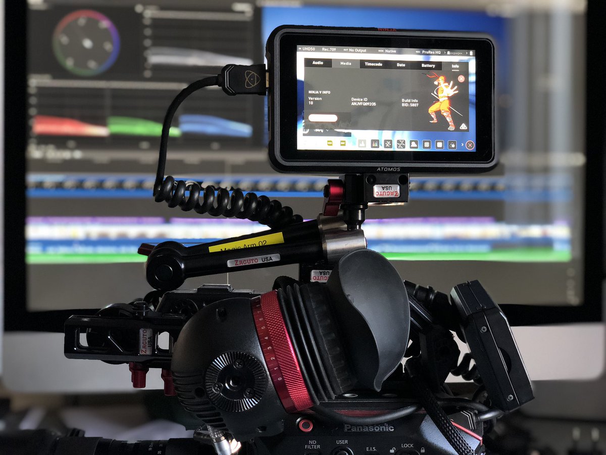 macmontero's tweet photo. Así luce Atomos Ninja V en la Panasonic EVA1. Gracias @Camaralia https://t.co/6XMZGiTmpl