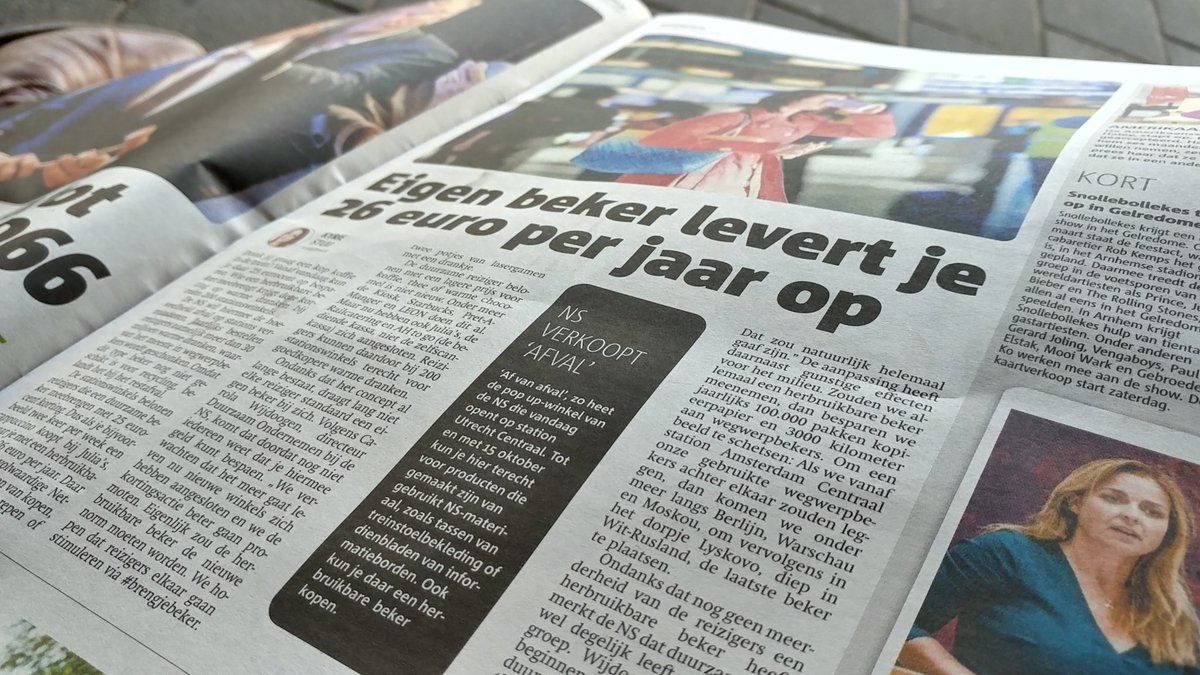 Kijk! Dat is wel #concreet bijdragen aan een #duurzamewereld. #Waarbeginik #dvdd #brengjebeker #ns #beginbijjezelf