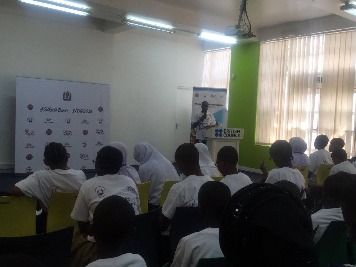 Anything is possible follow your dreams, most important get educated - <a href="/HCSarahCooke/">Sarah Cooke</a> #IDG2018 <a href="/SemaTanzania/">Sema Tanzania</a> #SikuYaBinti