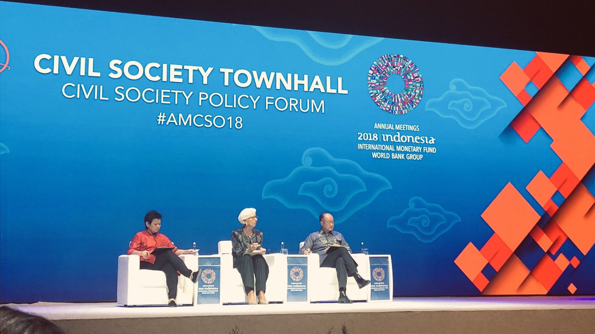 Global Voices (@globalvoicesau) on Twitter photo A unique opportunity for CSO’s around the world to get together and raise issues and engage in discussion with <a href="/Lagarde/">Christine Lagarde</a> and <a href="/JimYongKim/">Jim Yong Kim</a> #AMCSO18 #AMBali2018 A unique opportunity for CSO’s around the world to get together and raise issues and engage in discussion with <a href="/Lagarde/">Christine Lagarde</a> and <a href="/JimYongKim/">Jim Yong Kim</a> #AMCSO18 #AMBali2018