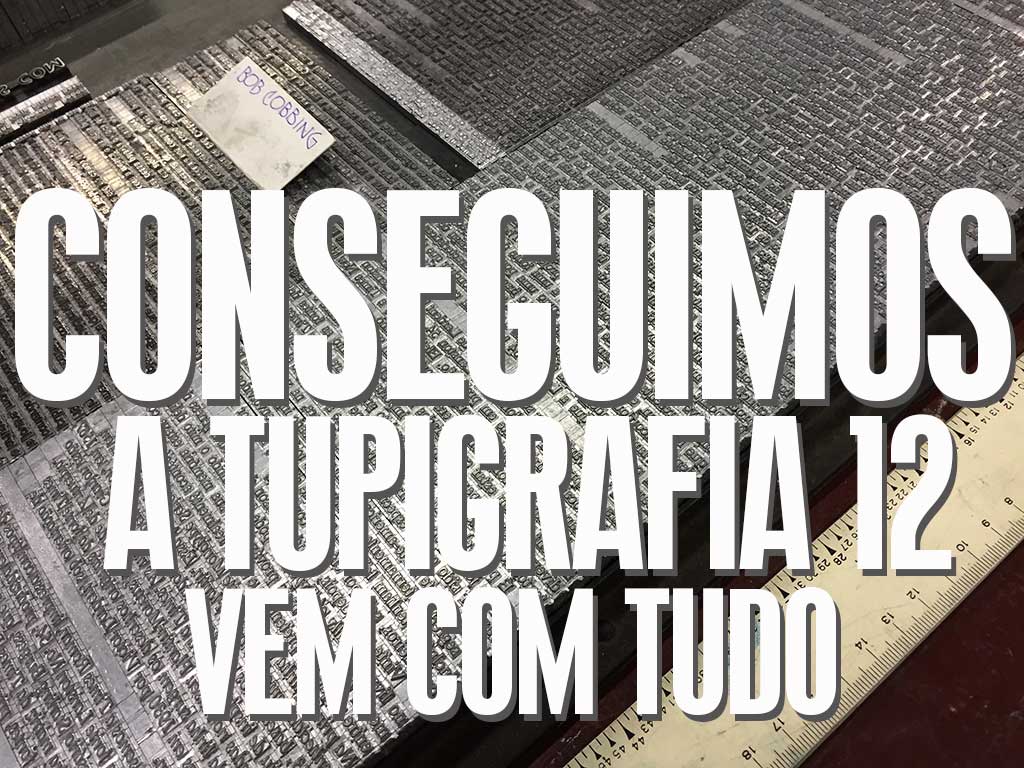 A Tupigrafia 12 atingiu a meta do Catarse. Últimos 2 dias para comprar com 20% de desconto e frete grátis. Técnicas ancestrais de impressão como o Linotipo + letterpress e a intervenção de calígrafos e uma desenhista robô. Apoie o projeto: catarse.me/typigrafia12