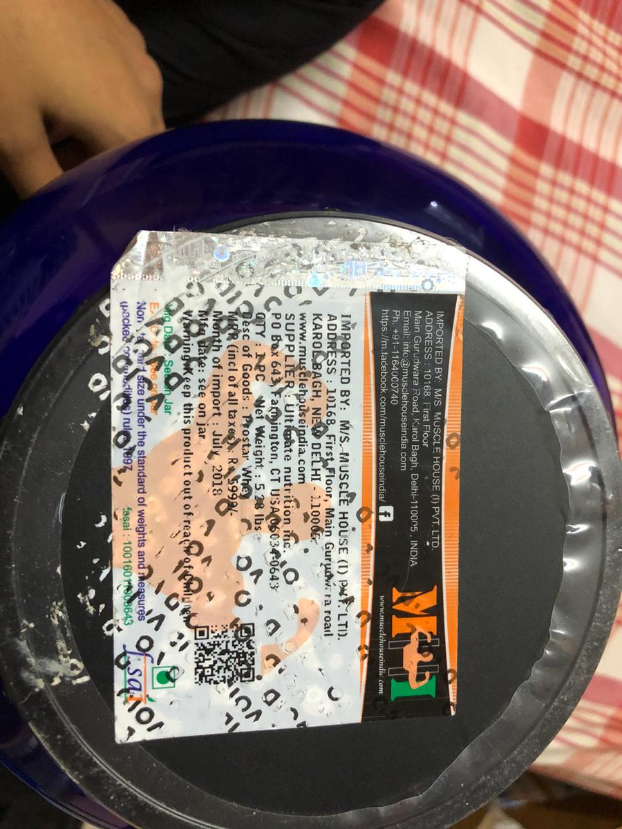 alwysadreamer's tweet photo. @health_xp You Sell FAKE PROTEIN! This is a grave health concern. @health_xp @MoHFW_INDIA Request you to take a note of this malpractice. https://t.co/zXUCxOHx44