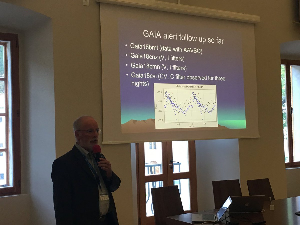 Franz-Josef Hambsch has already found a period for Gaia18cvi with his AMAZING robotic telescope in San Pedro de Atacama. Mentioned over wine on Sunday night #awestruck #gaiamission #gaiaalerts2018