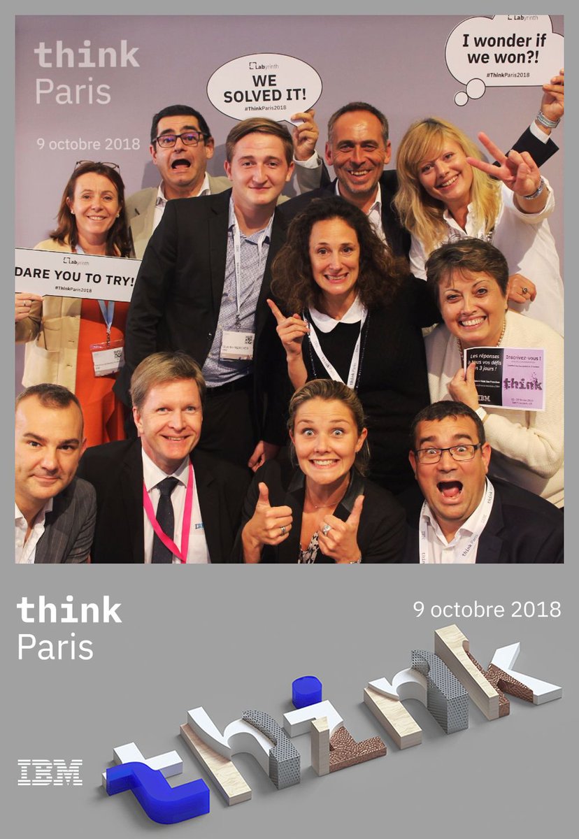 Retour sur la journée d'hier à #ThinkParis2018 avec une partie de la team #ModernInfrastructure !  #SoftwareDefined #AI #MachineLearning #Quatum
@stephanieplant8 @MathieuLouvrier @IBMlecerf @wahart @lvanel_IBM @camhougaard @cpouthier21