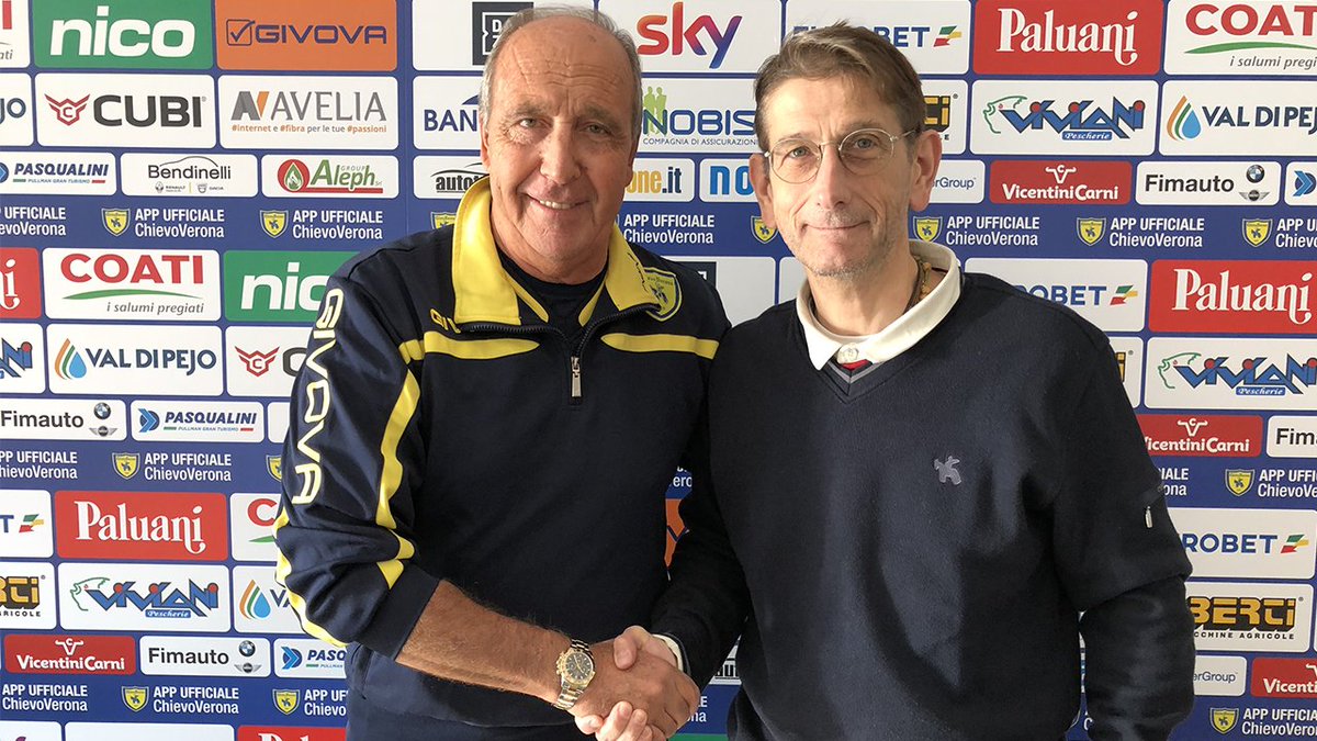 Ventura, presentado como entrenador del Chievo Verona.