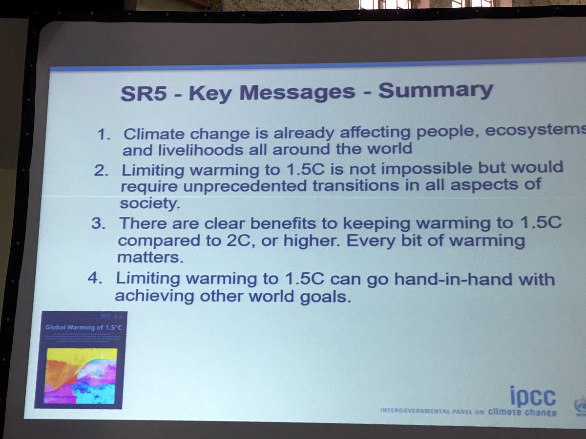 Key messages of #SR15 #IPCC Special Report on Global Warming of 1.5°C #ClimateChange
