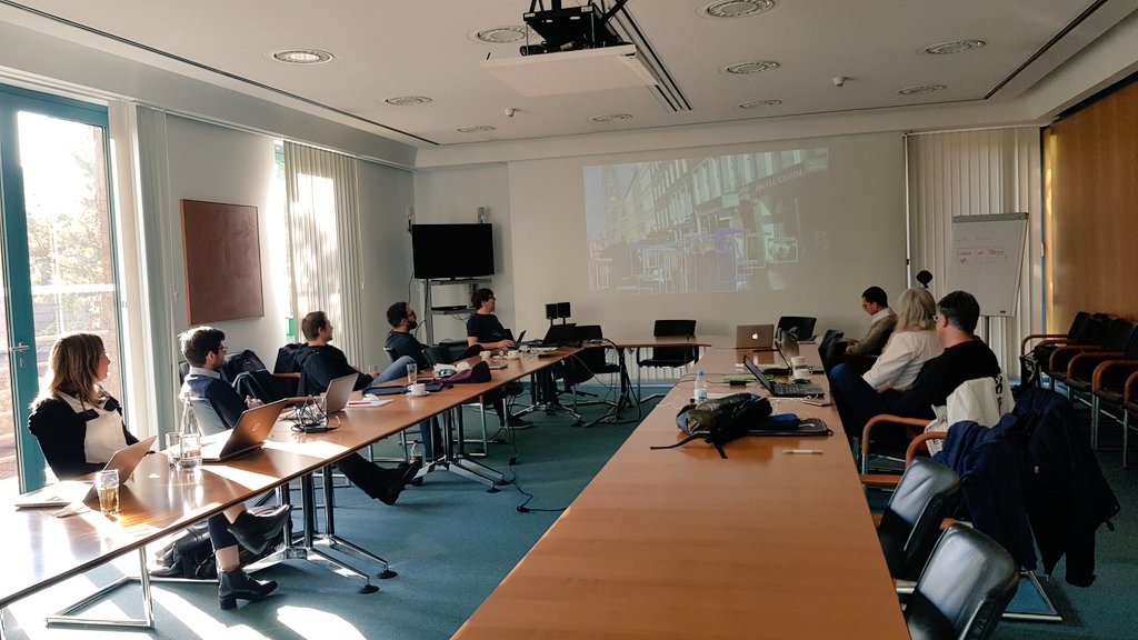 hyper360_eu's tweet photo. Second day of the 3rd Plenary Meeting. Discussing the results of the first year of #Hyper360 #project. @EngineeringSpa @CERTHellas @VCL_ITI @fraunhoferfokus @JOAN_RESEARCH @eurokleis @rbbFernsehen #Drukka and #Mediaset are working hard to bring the #innovation to #360video https://t.co/TqXpeyaYX3