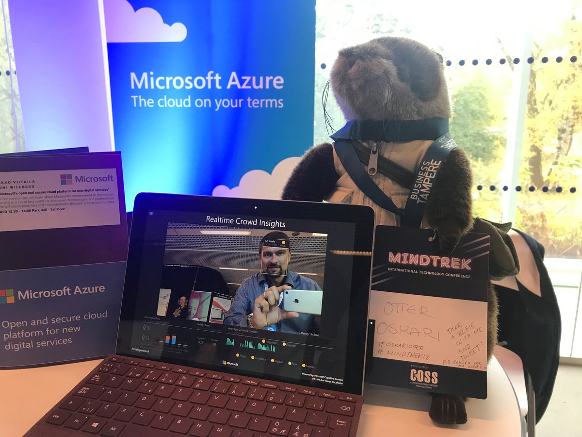#Azure #AI today at #Mindtrek18 with #oskariotter <a href="/MicrosoftSuomi/">Microsoft Suomi</a>