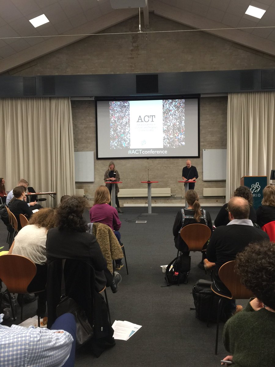 CindyMHorst's tweet photo. “We found that students in the Nordic countries have a high score on civic knowledge, they are supposedly trained in critical thinking - but they do not engage in society or political processes.” Idunn Seland presenting at #ACTconference @PRIOUpdates #PRIOseminar https://t.co/Bc4kuzOuOE