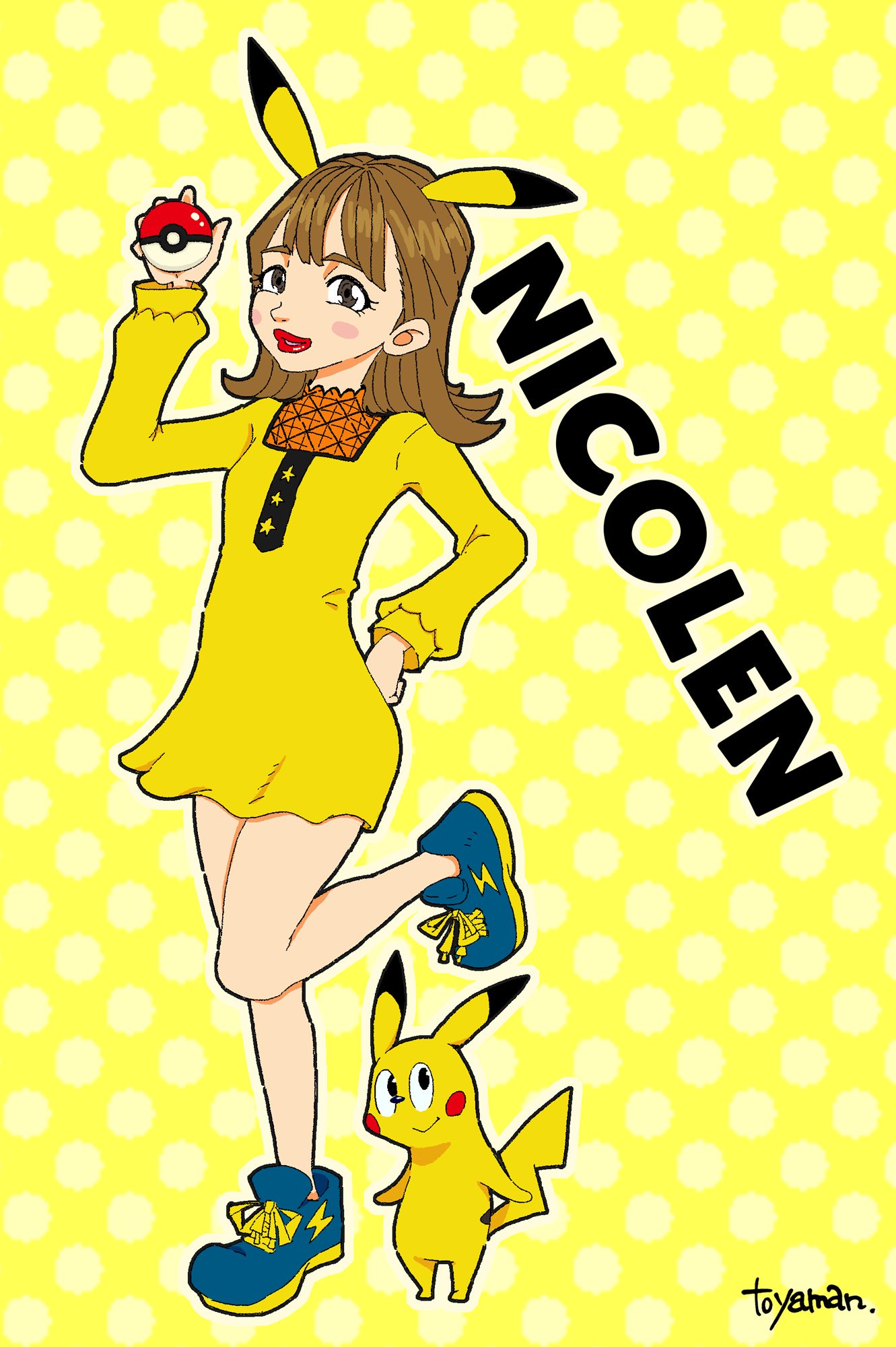 トヤマン 芸 能 人ｲﾗｽﾄ No 002 藤田ニコル １ヶ月前にネットニュースでポケモンの声優やるって見て描きはじめたものがやっと完成しました 藤田ニコル にこるん 似顔絵 ポケモン T Co 1vdnjxbcy5 Twitter