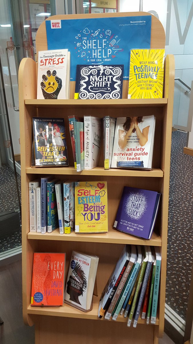 It's time to break the stigma around Mental Health Issues, so today we're celebrating #WorldMentalHealthDay in the library! Did you know reading has been proven to decrease stress &amp; decrease symptoms of some mental health issues? #MentalHealthAwarenessDay