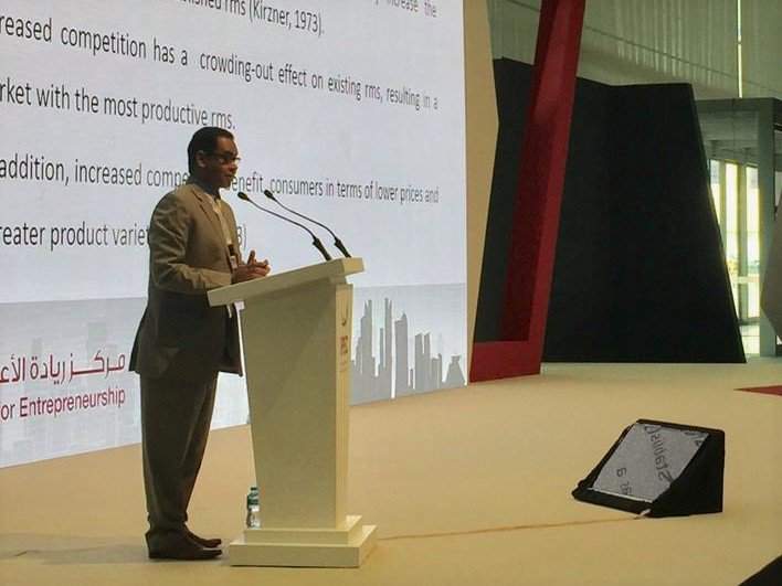 A glimpse of the presentation by Dr.Mahmoud Abdellatif, Director of Center of Entrepreneurship, College of Buisness and Economics, <a href="/QatarUniversity/">جامعة قطر</a>,on "Entrepreneurship and Economic Development"

#Doha #Qatar #Exhibition #Conference #Commerce #IPECQatar #DECC