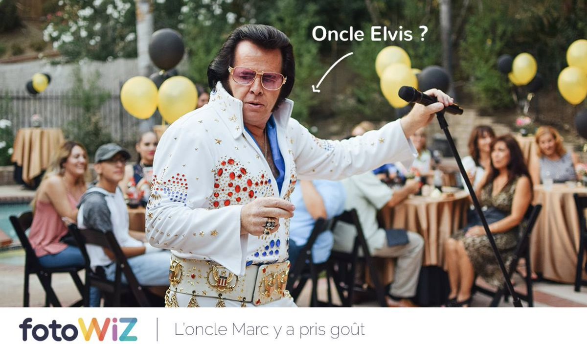 On se souvient tous de l'oncle Marc aux 25 ans des jumelles 😅Heureusement que le ridicule ne tue pas... Il a donc décidé de partager sa performance avec sa #famille sur fotowiz.fr 📸

#PHOTO #PHOTOOFTHEDAY #ELVIS #PARTY