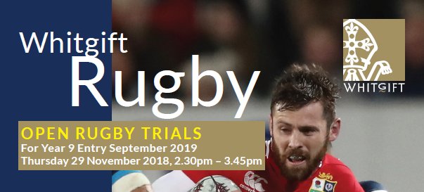 WhitgiftSchool1's tweet photo. For anyone interested in #Whitgift's #Rugby #Scholarship Trials, please note these will take place on Thursday 29 November and the deadline for applications is Friday 9 November. Find more details here: https://t.co/xqg0bWGtwp @WhitgiftSport https://t.co/od2P0RYSSB