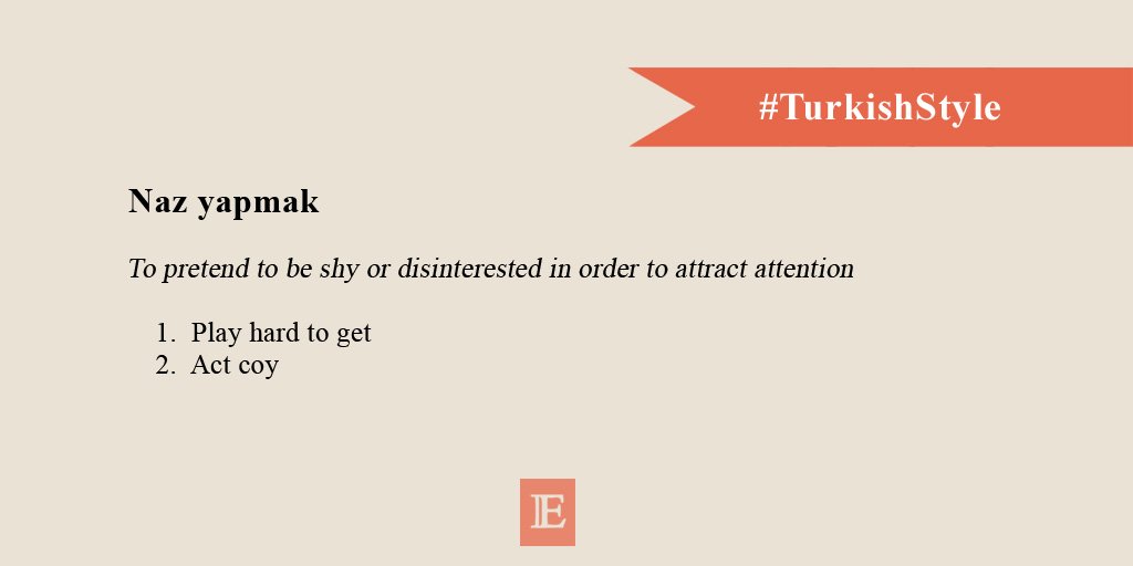 #TurkishStyle
Bu ifadeyi nasıl çevirirdiniz?
How would you translate this phrase?

#türkçe #çeviri #turkish #translation #nazyapmak #perşembe #kültür #culture