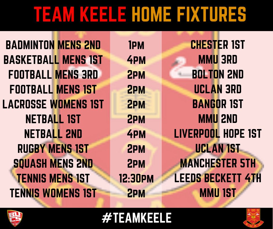 teamkeele's tweet photo. It's the first @BUCSsport #BUCSWednesday of the season. Head down to @Sportkeele @KeeleUniversity to cheer the home teams on. Good luck to all teams competing!π£π
@KeeleSU #KeeleArmy #TeamKeele https://t.co/TeEtPZbjir