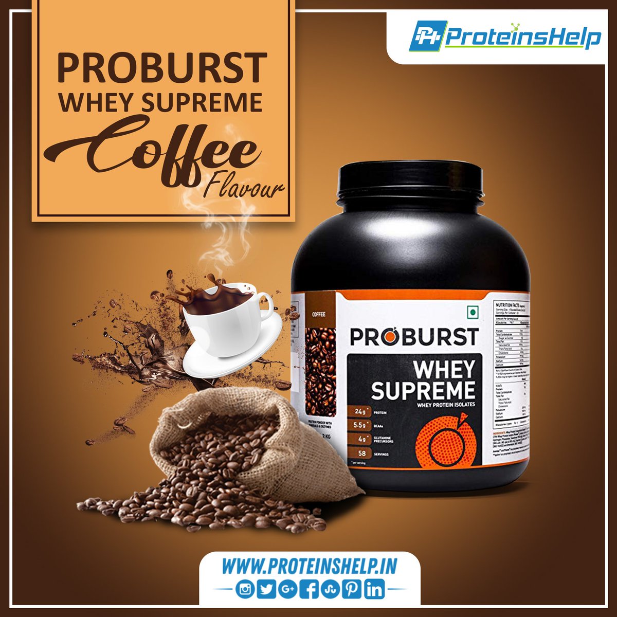 HelpProteins's tweet photo. Give your body the fuel it deserves with #Proburst #Whey #Supreme...Reduce #muscle #fatigue and promote protein synthesis, during your body’s period of stress and #recovery: https://t.co/nBEdQPOJHr Call: 9765800970 https://t.co/3DuVg9ADev
