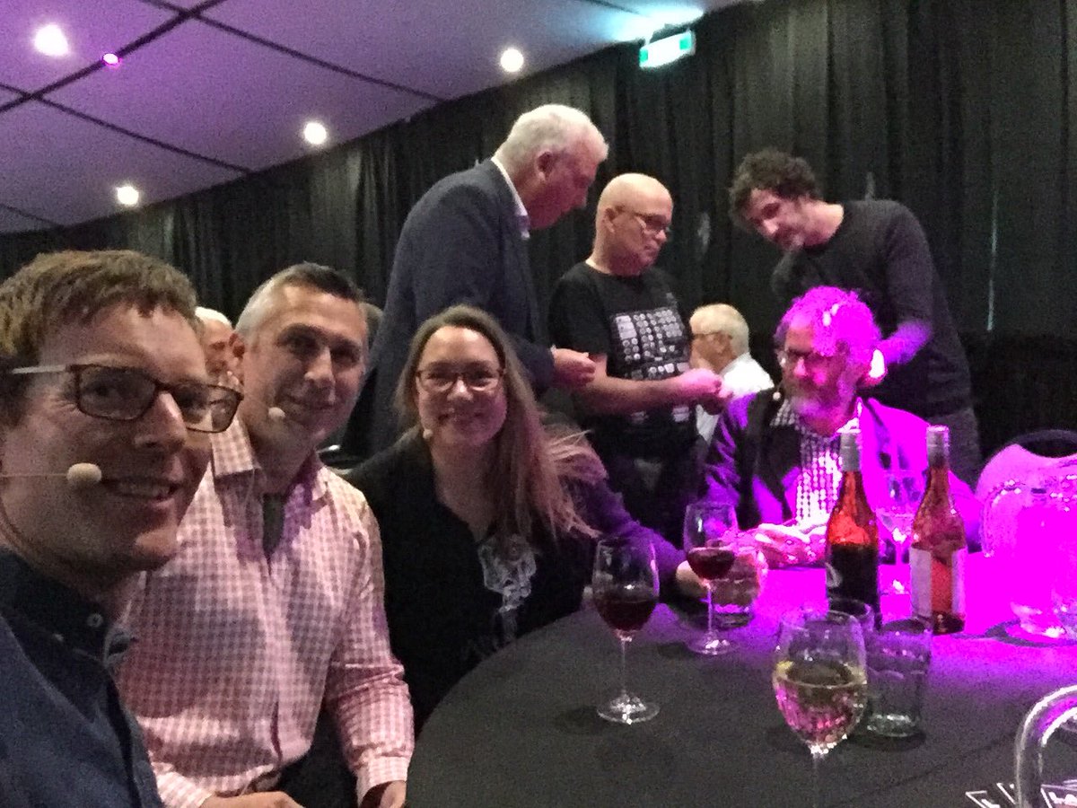 PeterFineran's tweet photo. Mic’d up to talk #CRISPR at @aucklandmuseum #AMLate. With @DrHHNZ Maui Hudson and Tim Dare. Good night! https://t.co/w6ykV3d1qr