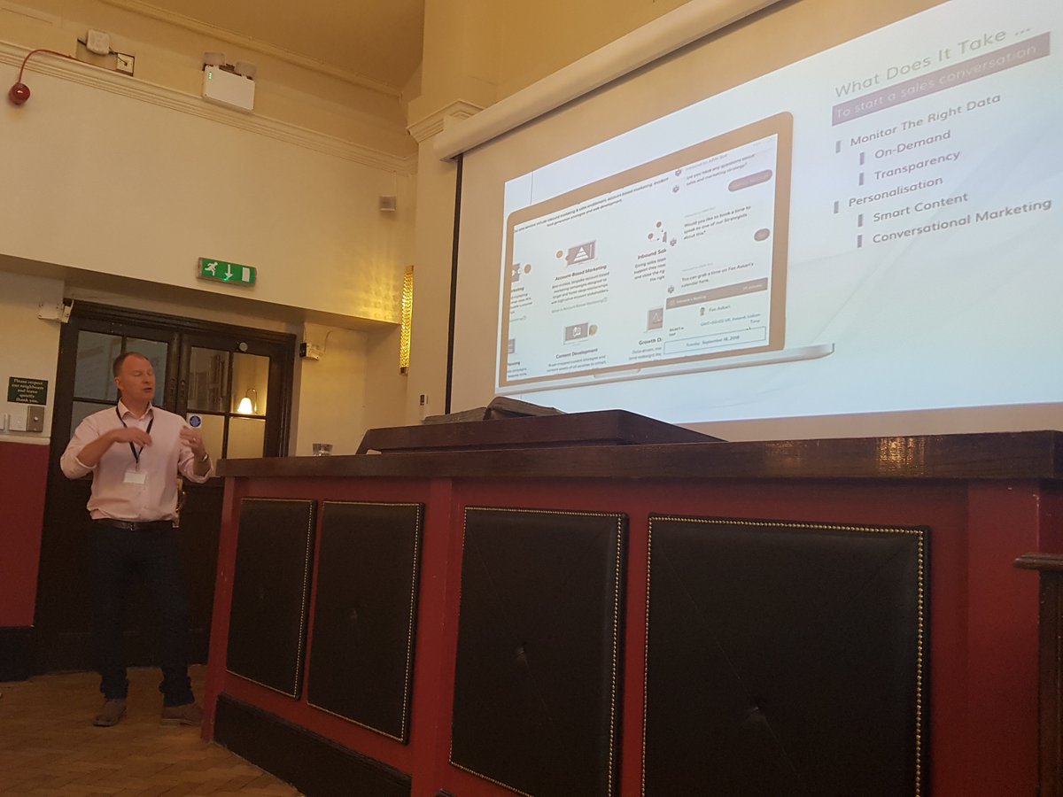strategicabm's tweet photo. "Personalisation is key to engagement and accelerating the sales cycle" @AlexEmbling_SIC on what it takes to start a sales conversation today. #TrendsDisruptingSales #B2BSales #B2BMarketing #alignment #InboundtoABM https://t.co/SdylmNwyM2