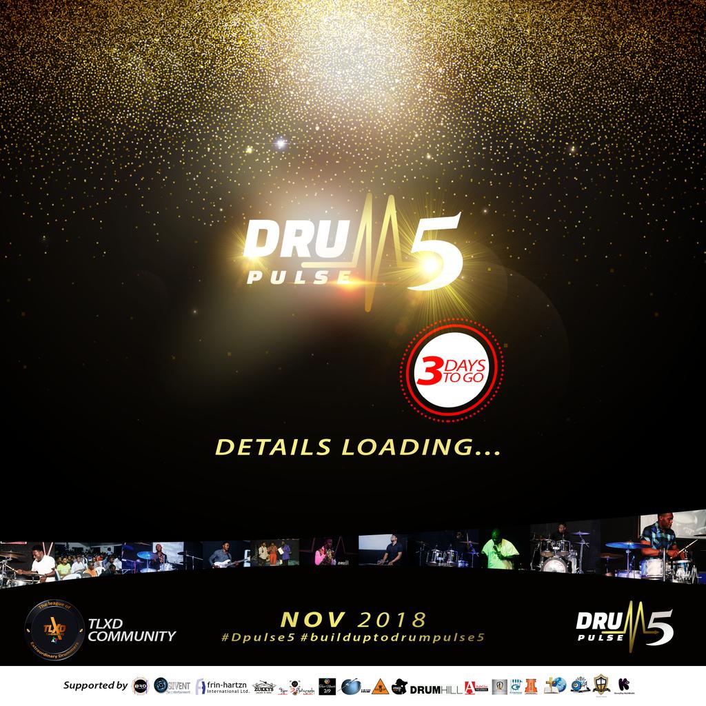 tlxdcommunity's tweet photo. Brace up, it's 3 days before we can upload all that pertains to Drum Pulse this year... Get ready.. 😎 😎 🔥 🔥..... #dpulse5 #drummer #drumming #drumlanguage #musicians #music #drumlife #drums #pulse #pulsing #musicevents #November #global #globalinfluence https://t.co/OhvsZWN4l4