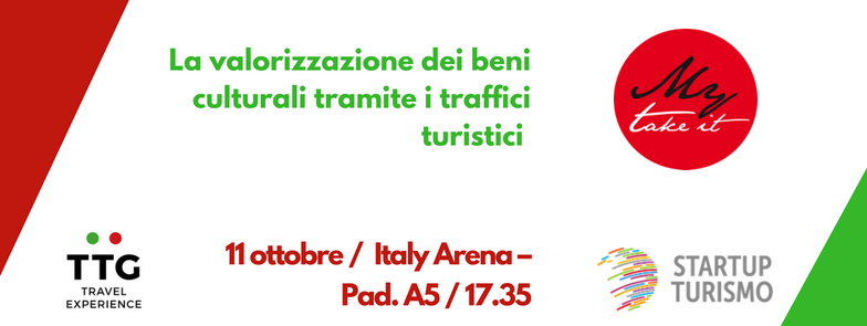 "La valorizzazione dei beni culturali tramite i traffici turistici" il Fast Talk di <a href="/MyTakeIt/">My Take It</a> che inizierà a breve al @TTGIncontri #ttg2018 #thinkfuture
