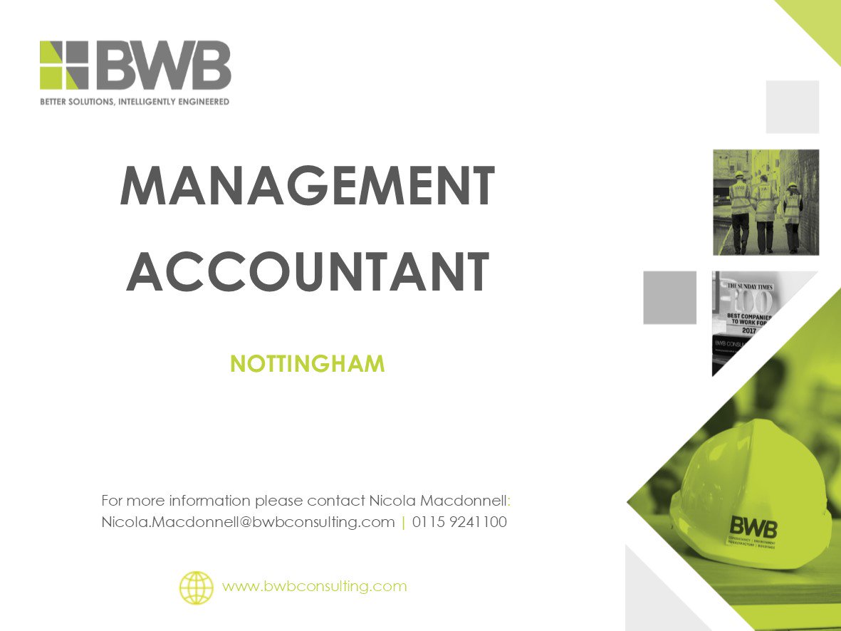 BWBCareers's tweet photo. Looking for your next finance role? Our finance team are recruiting a Management Accountant to join their team in Nottingham https://t.co/IfqEIhESjs https://t.co/RaNfJ0L8EW