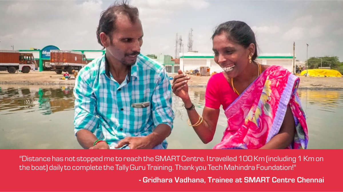 techmahindracsr's tweet photo. Meet Gridhara Vadhana who completed her Tally Training at #SMART Centre Chennai. Today, she is working for Total Care, Finance Team. We are happy to be a part of her journey!
#RiseForGood #TechMahindraCSR 
@C_P_Gurnani @loveleenkacker https://t.co/sx20HfK9kk