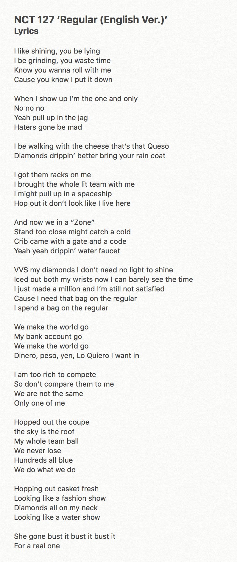 Tổng hợp hơn 77+ sticker nct 127 lyrics english Cực đẹp CoCreated