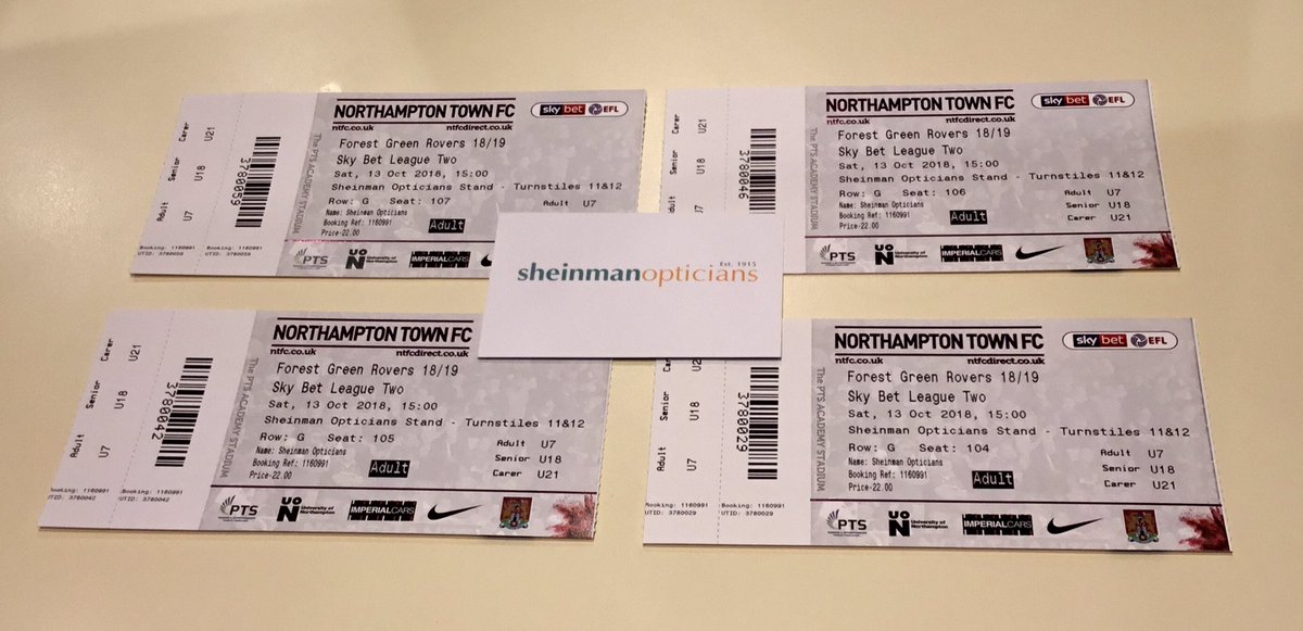 Sheinman's tweet image. Competition time!! We have two separate pairs of tickets for this Saturdays game @ntfc v Forest Green Rovers to giveaway to 2 lucky winners. For your chance to win just retweet this post. Good Luck 👍 #ntfc #shoearmy #proudtobe 👞⚽️