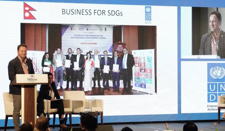 renaudmeyer's tweet photo. Sharing @UNDPNepal experience of partnering w/ #Nepal business to ensure their meaningful contribution to #SDG achievement at the @UNDPasiapac #RMM2018 highlighting @FlyYeti &amp; @foundation_cg @fncci_nepal @BeingNirvana @SdgNepal @SDG2030 #NextGenUNDP https://t.co/P7YuO8ZIQ6