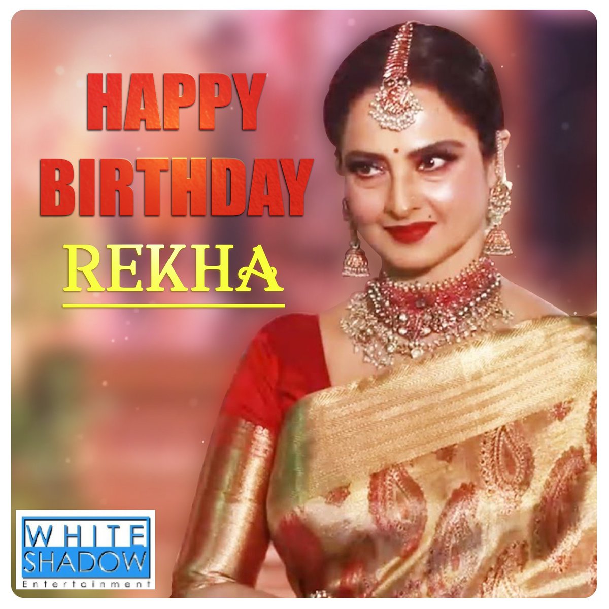 Today the Evergreen Diva Bollywood REKHA JI turned a year older... 'In aankhon ki masti ke mastaane hazaaron hain. . .'
Wishing a  HAPPY BIRTHDAY to the ever beautiful, elegant and graceful, Rekha Ji. 

#HappyBirthdayRekhaJi #BollywoodDivaRekhaji
#Rekha #diva #legendaryactress