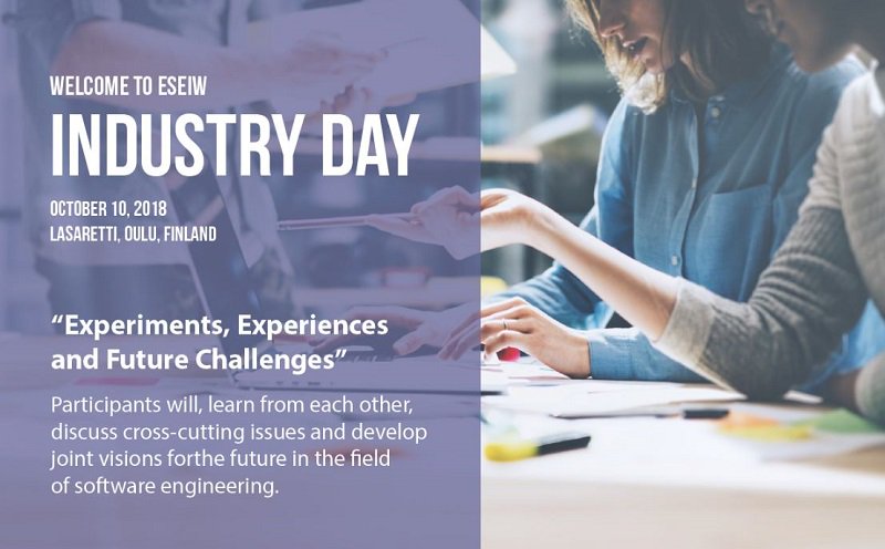 Bittium's tweet photo. #Bittium shares experiences today at Industry Day 2018 with presenting a case “Quality – aware SW development with Q-Rapids approach”. Industry day will be hosted as a co-located event with #ESEIW 2018 in Lasaretti, Oulu. #Qrapids https://t.co/vlSxb04OOI https://t.co/LxFBgdJZre