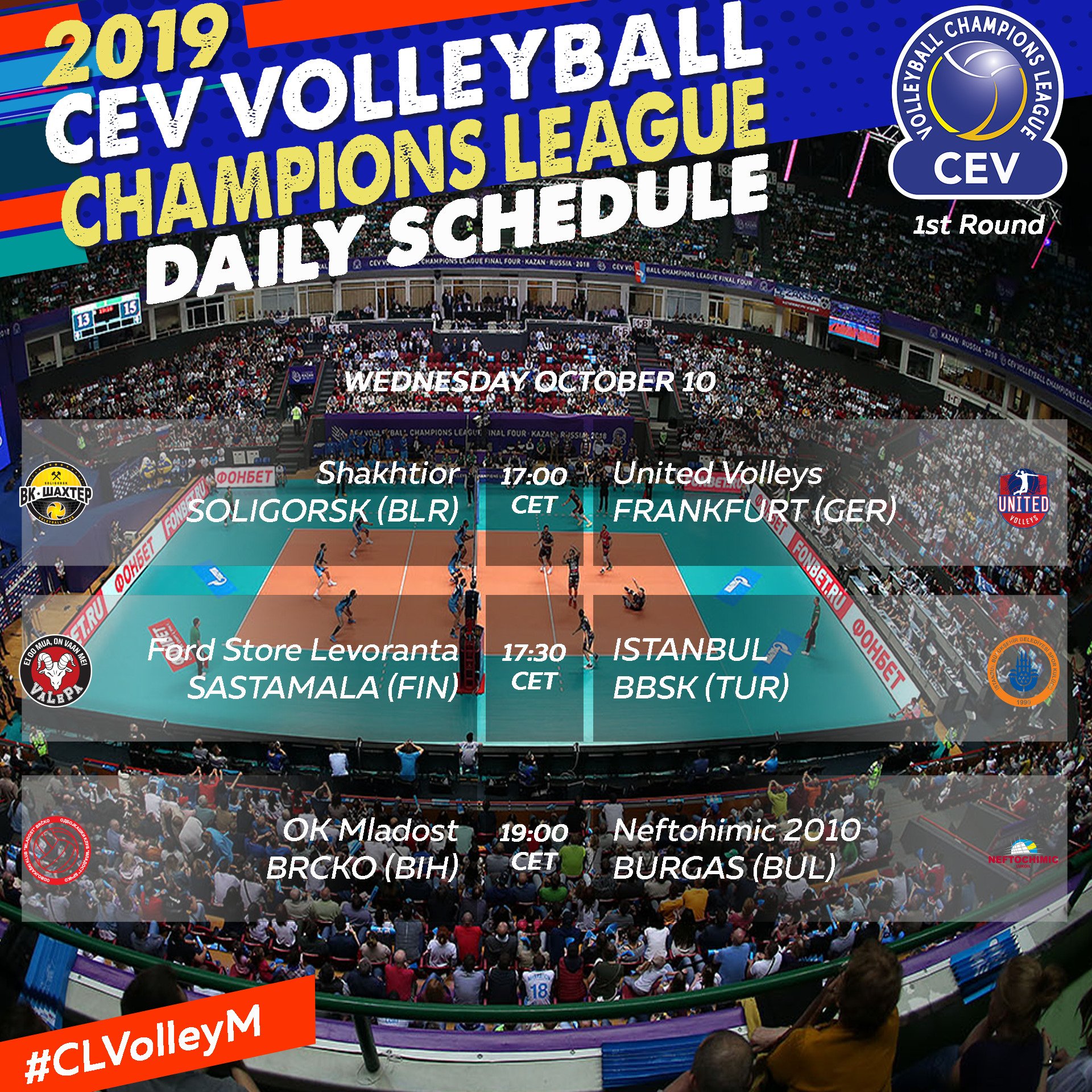 CEV Champions League on Twitter "All set for day 3 of CLVolleyM Round