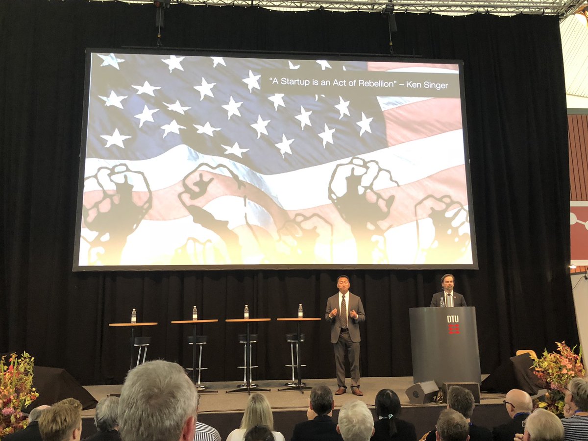 MichPersson's tweet image. "A startup is an act of rebellion" says Ken Singer of UC Berkeley,  keynote @HighTechDTU summit. @DTUtweet