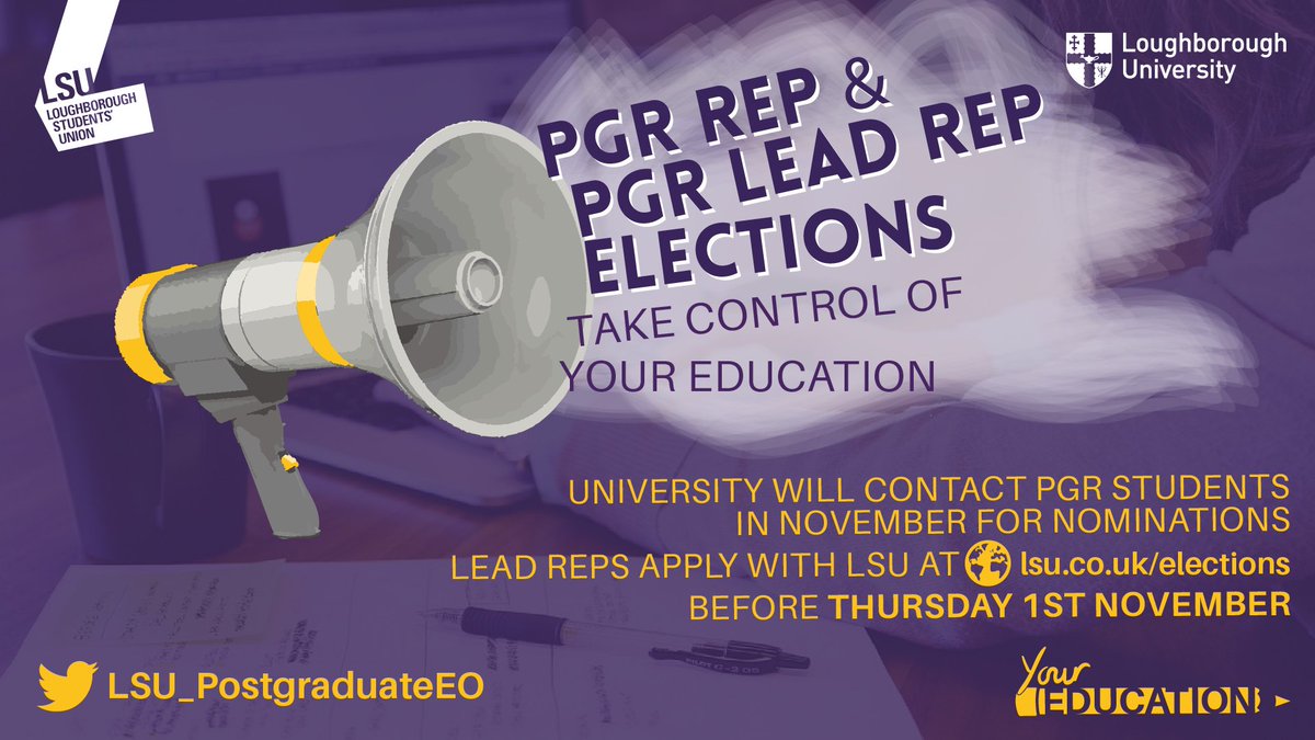 LSU_Advice's tweet photo. Represent the opinions of your fellow doctoral researchers at your Student-Staff Liaison Committee throughout the year. #LboroReps nominations are open! https://t.co/OWX8f8KI4i #lborofamily https://t.co/EYmOQu18lM