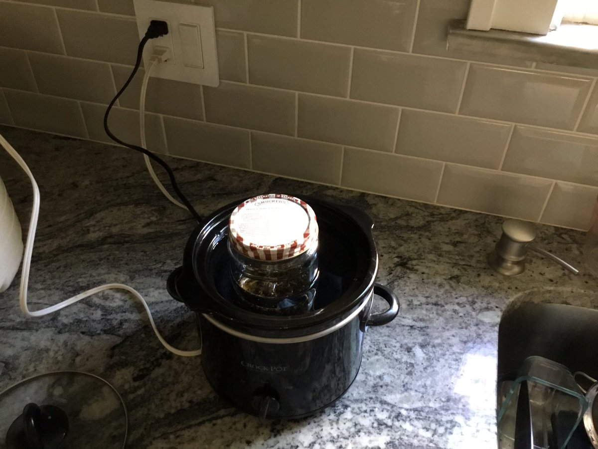 KISoapCo's tweet photo. Adventures in herb infused oil. First time using a crockpot, looks very promising! #lavendercalendulacomfreygoodness #kisoapco #housesmellsawesome #soapnerd https://t.co/NqhaPvXCJU