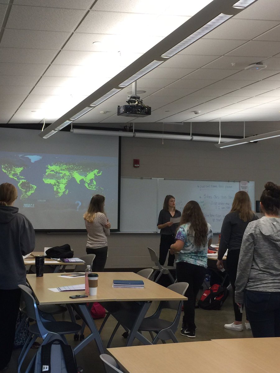 CentralCollEd's tweet image. Pre-entry EDUC students participating in a workshop with Kate from Population Education out of D.C.