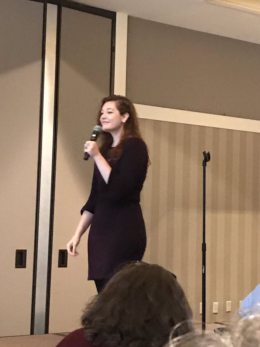 WWLinitiative's tweet photo. Wow! What an amazing story and voice! Loved her messages of working together to achieve our inclusion goals and how hungry and motivated people with disabilties are to work! 

“I am not broken” #RTB18 #NDEAM https://t.co/9coFBY3icc